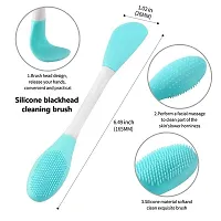 MAPPERZ Silicone Face Brush for Applying Face Packs/ Facial Cleansing Brush/ Handheld Face Wash Brush for Pore Cleansing, Gentle Exfoliating/ Removing Blackhead Brush-thumb3