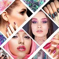 MAPPERZ 12 Pcs Nail Glitter Powder Eye Shadow/ Shinning Mirror Glimmer Nail Art Chrome Pigment/ Glitters Spangle Makeup Cosmetic - Multicolor-thumb2