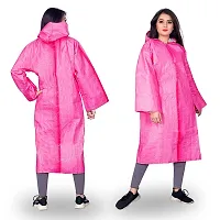 MAPPERZ Unisex Waterproof Long PVC Raincoat with Hood Bike Rain Suit Rain Jacket Suit, Multicolor, Free Size-thumb2
