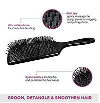 MAPPERZ Black Paddle Brush and Cushion Hair Brush/Large Square Air Cushion Paddle Brush with Ball Tip Bristles for Wet or Dry, Long, Thick, or Curly Hair For Men And Women-thumb3