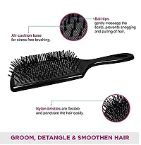 MAPPERZ Paddle Hair Brush with Ball Tip Bristles For Grooming, Straightening, Smoothing Hair - Men and Women-thumb3