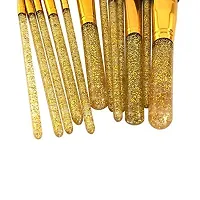 MAPPERZ 12 Pcs. Pro Makeup Shiny Brush Set For Blending Brush Face Powder Blush Concealers Eye Shadows Make Up Brushes with storage box - Shiny Rose Gold-thumb4