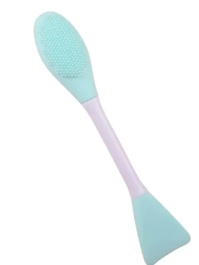 MAPPERZ Silicone Face Brush for Applying Face Packs/ Facial Cleansing Brush/ Handheld Face Wash Brush for Pore Cleansing, Gentle Exfoliating/ Removing Blackhead Brush