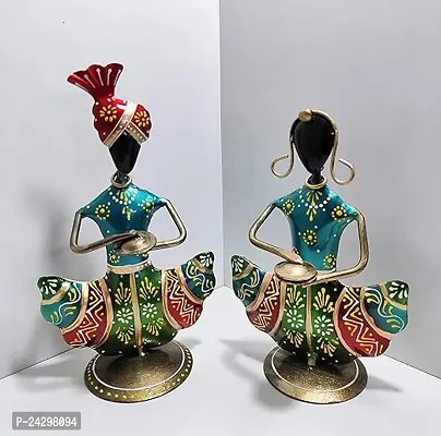 Stylish Art Rajasthani Musicians Item Showpiece Set of 2