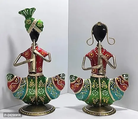 Stylish Art Rajasthani Musicians Item Showpiece Set of 2