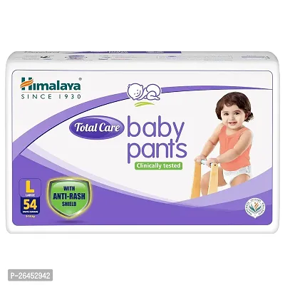 Himalaya Total Care Baby Pants Diapers, Large (9-14 kg), 54 Count, White-thumb0
