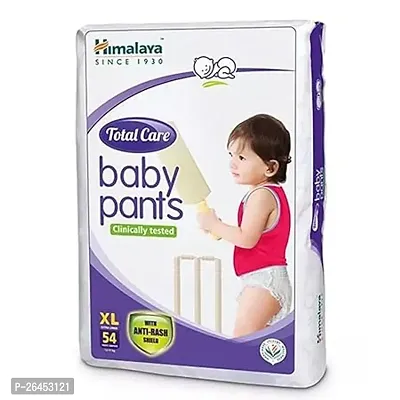 Himalaya Total Care Baby Pants Diapers, X-Large (XL), 54 Count, (12 - 17 kg), With Anti-Rash Shield, Indian Aloe Vera and Yashad Bhasma, Silky Soft Inner Layer
