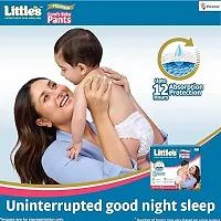 Little's Comfy Baby Pants - Premium, 12 Hours Absorption, Wetness Indicator, Cotton Soft, Medium, 72 Count-thumb2