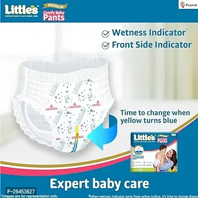 Little's Comfy Baby Pants - Premium, 12 Hours Absorption, Wetness Indicator, Cotton Soft, Small 78 Count-thumb5