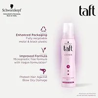 Schwarzkopf Taft Locken Hair Mousse, For long lasting curls, Weather-proof formula, Hold 3 with no stickiness-thumb3