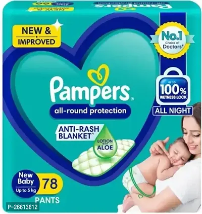 Pampers All round Protection Baby Diapers 78 Pieces - New Born  (78 Pieces)-thumb0