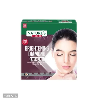 Natures Essence Brightening Diamond Facial Kit With Free Facewash, 60g + 50ml-thumb0