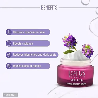 Lotus Herbals YouthRx Firm  Bright Cream | SPF 20 | PA+++ | Bakuchiol Retinol  Vitamin C | Anti Ageing  Brightening | 50g-thumb5