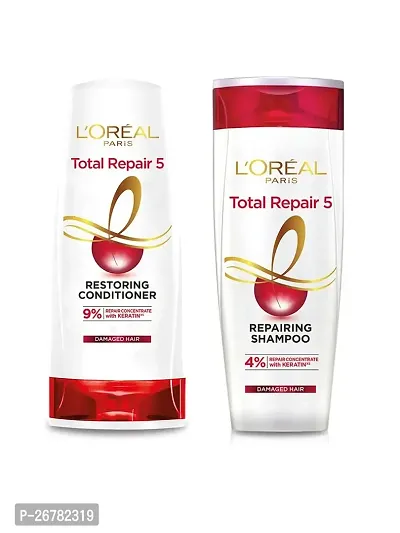 LOreal Paris Set Of Total Repair 5 Advanced Repairing Shampoo 340 Ml  Conditioner 71.5 Ml