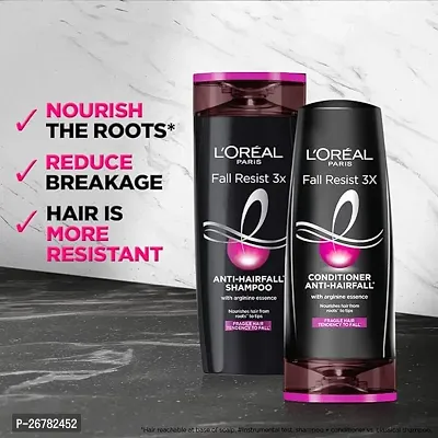 L'Oreal Paris Anti-Hair Fall Shampoo, Reinforcing  Nourishing for Hair Growth, For Thinning  Hair Loss, With Arginine Essence and Salicylic Acid, Fall Resist 3X, 180 ml-thumb3