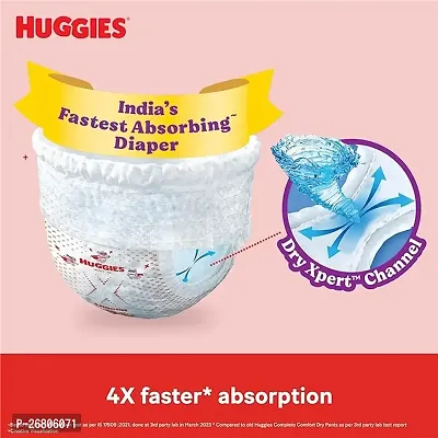 Huggies Complete Comfort Wonder Pants Large (L) Size (9-14 Kgs) Baby Diaper Pants, 42 count| India's Fastest Absorbing Diaper with upto 4x faster absorption | Unique Dry Xpert Channel-thumb2
