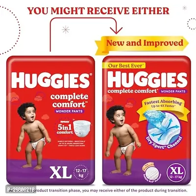 Huggies Complete Comfort Wonder Pants Extra Large (XL) Size (12-17 Kgs) Baby Diaper Pants, 34 count| India's Fastest Absorbing Diaper with upto 4x faster absorption | Unique Dry Xpert Channel-thumb5