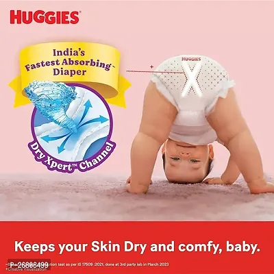 Huggies Complete Comfort Wonder Pants Small (S) Size (4-8 Kgs) Baby Diaper Pants, 56 count| India's Fastest Absorbing Diaper with upto 4x faster absorption | Unique Dry Xpert Channel-thumb2