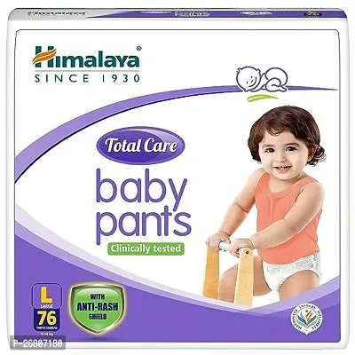 Himalaya Total Care Baby Pants Diapers, Large (9-14 kg), 76 Count, White-thumb0