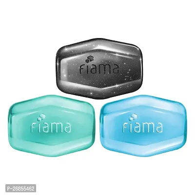 Fiama Men Gel Bar Active Celebration Pack with 3 unique gel bars, Charcoal and Grapefruit Gel Bar, Refreshing Pulse and Energising Sport for moisturised skin 125g soap (Pack of 3)-thumb2