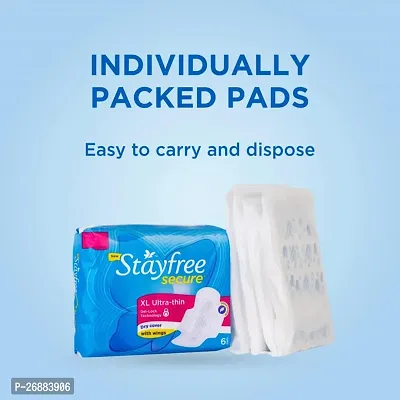 Stayfree Secure XL (Pack of 40) Ultra Thin Dry Cover Sanitary Pads For Women With Wings-thumb5