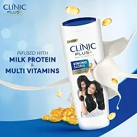Clinic Plus Strong  Long Shampoo 355Ml, With Milk Proteins  Multivitamins For Healthy And Long Hair - Strengthening Shampoo For Hair Growth-thumb2