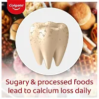 Colgate Strong Teeth, 300g with Free Toothbrush, Indiarsquo;s No: 1 Toothpaste Brand, Calcium-boost for 2X Stronger Teeth, Prevents cavities, Whitens Teeth, Freshens Breath-thumb3