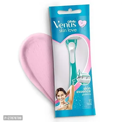 Gillette Venus Skin Love With Skin Essence | Womens Razor For Hair Removal- Pack Of 1, Green