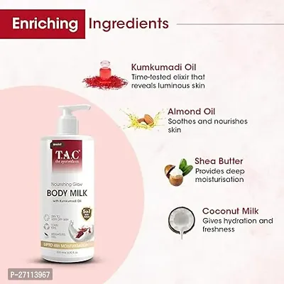 TAC - The Ayurveda Co. Nourishing Glow Body Milk with Kumkumadi Oil for Women  Men (250ML)-thumb2