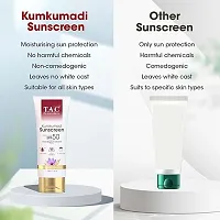 TAC - The Ayurveda Co. Kumkumadi Sunscreen Ultra Light SPF 50 with UVA/UVB PA+++, for Sun Protection, Dull  Dry Skin, for Women  Men, All Skin Types, 50gm-thumb4