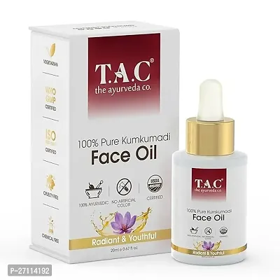 TAC - The Ayurveda Co. 100% Pure Kumkumadi Tailam Face Oil for Pigmentation, Saffron for Glowing  Radiant Skin, for Men  Women - 20Ml