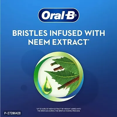 Oral-B Criss Cross Adult Manual Toothbrush With Neem Extract, Medium (Green,Buy 2 Get 2 Free)-thumb2