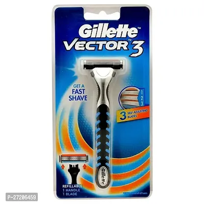 Gillette Vector 3 Manual Shaving Razor 3 Blades (1 Blade 1 Handle)