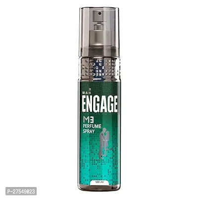 Engage M3 Perfume Spray for Men, Fresh and Minty Fragrance Scent, Skin Friendly Perfume for Men Long Lasting Smell, 120ml