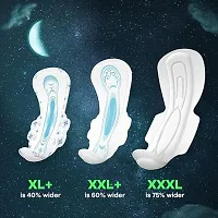 Whisper Bindazzz Night Sanitary Pads|10 Thick Pads|XXXL|upto 0% Leaks|Suitable for Heavy Flow|75% Longer  Wider back|Comfortable Cushiony soft wings|40 cm Long|With disposable wrap-thumb4