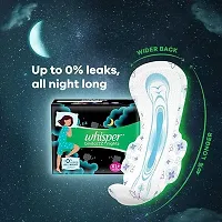 Whisper Bindazzz Night Sanitary Pads|Pack of 16 thin Pads|XXL+|upto 0% Leaks|60% Longer  Wider back|Dry top sheet|Long lasting coverage|Faster absorption|36 cm Long|With disposable wrap-thumb2