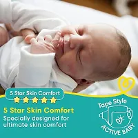 Pampers Active Baby Tape Style Baby Diapers, New Born/Extra Small (NB/XS) Size, 24 Count, (pack of 2) Adjustable Fit with 5 star skin protection, Up to 5kg Diapers-thumb2