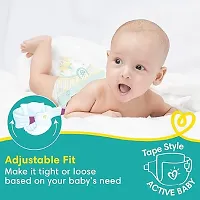 Pampers Active Baby Tape Style Baby Diapers, New Born/Extra Small (NB/XS) Size, 24 Count, (pack of 2) Adjustable Fit with 5 star skin protection, Up to 5kg Diapers-thumb3