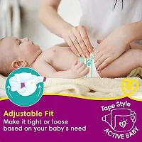 Pampers Active Baby Tape Style Diapers, Large (L) Size, 78 Count, Adjustable Fit with 5 star skin protection, 9-14kg Diapers-thumb1