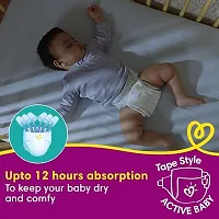 Pampers Active Baby Tape Style Diapers, Large (L) Size, 78 Count, Adjustable Fit with 5 star skin protection, 9-14kg Diapers-thumb2