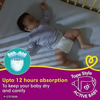 Pampers Active Baby Tape Style Diapers, Large (L) Size, 78 Count, Adjustable Fit with 5 star skin protection, 9-14kg Diapers-thumb3