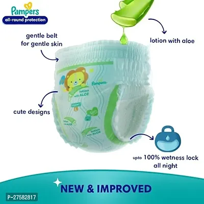 Pampers All Round Protection Pants, New Born/Extra Small (NB/XS) Size, 54 Count, Pant Style Baby Diapers, Anti Rash Blanket, Lotion with Aloe Vera, Up to 5kg Diapers-thumb2