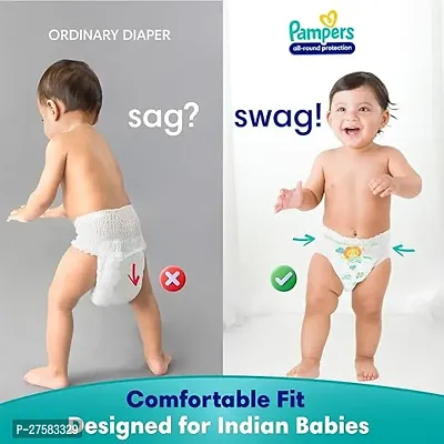 Pampers All round Protection Pants Style Baby Diapers, X- Large (XL) Size, 32 Count, Anti Rash Blanket, Lotion with Aloe Vera, 12-17kg Diapers-thumb5