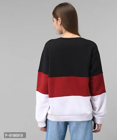 Women Stylish Self Pattern Sweatshirt-thumb2