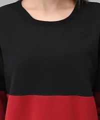 Women Stylish Self Pattern Sweatshirt-thumb3