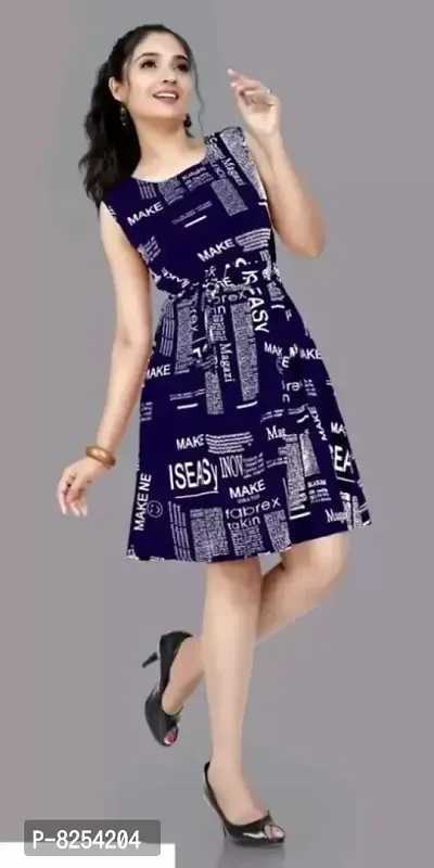 Women Paper Printed Dress-thumb0