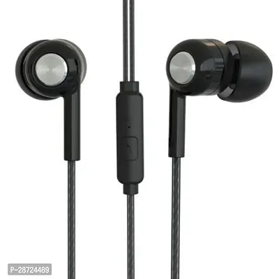Stylish Black Wired - 3.5 MM Single Pin Headphones-thumb0
