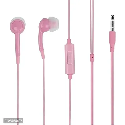 Stylish Pink Wired - 3.5 MM Single Pin Headphones-thumb0