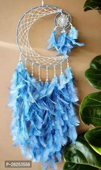 Stylish Fabric Blue Dream Catchers For Home Decoration-thumb0