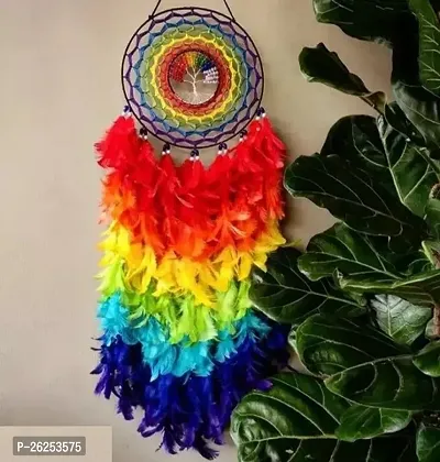 Stylish Fabric Multicoloured Dream Catchers For Home Decoration-thumb0